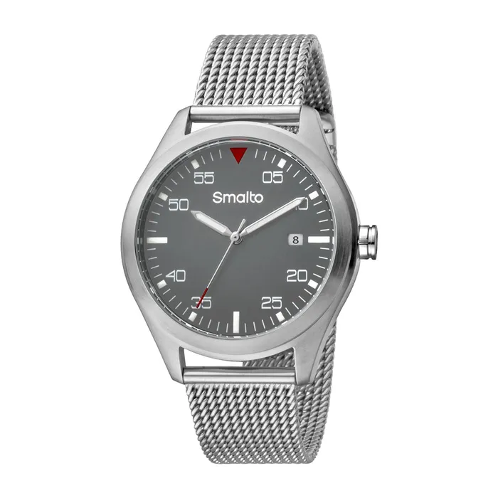 Smalto Smalto Mens Stainless Steel Watch With Mesh Metal Bracelet Gray Dial Bracelets Smalto Smalto Mens Stainless Steel Watch With Mesh Metal Bracelet Gray Dial Bracelets
