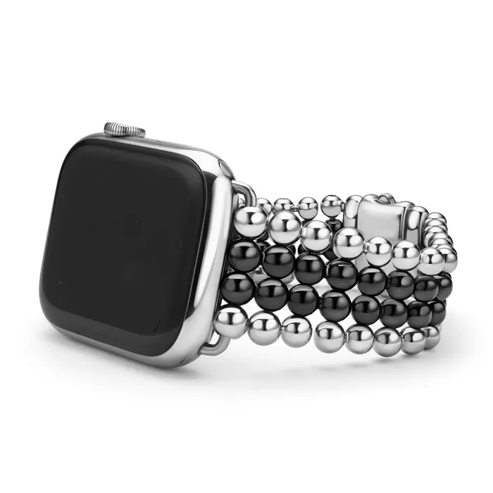 Smart Caviar Black Ceramic and Stainless Steel Infinite Watch Bracelet4249mm LAGOS Bracelets Smart Caviar Black Ceramic and Stainless Steel Infinite Watch Bracelet4249mm LAGOS Bracelets