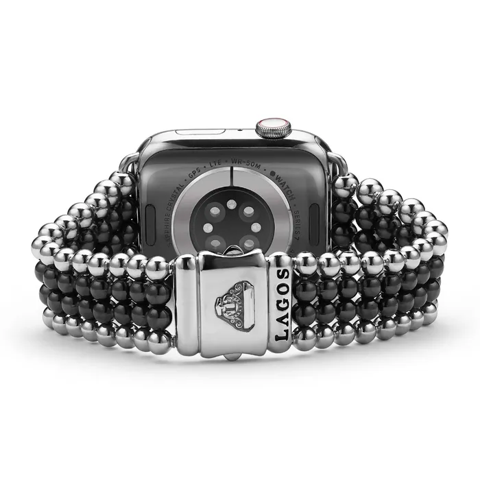 Smart Caviar Black Ceramic and Stainless Steel Infinite Watch Bracelet4249mm LAGOS Bracelets Smart Caviar Black Ceramic and Stainless Steel Infinite Watch Bracelet4249mm LAGOS Bracelets