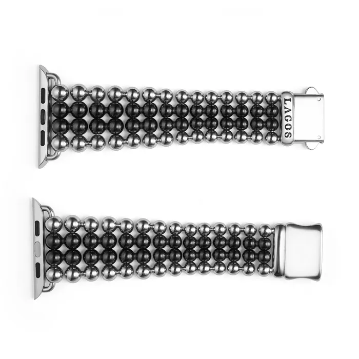Smart Caviar Black Ceramic and Stainless Steel Infinite Watch Bracelet4249mm LAGOS Bracelets Smart Caviar Black Ceramic and Stainless Steel Infinite Watch Bracelet4249mm LAGOS Bracelets
