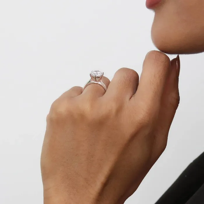 Solitaire 2ct CZ Ring Set in Sterling Silver BERRICLE Rings