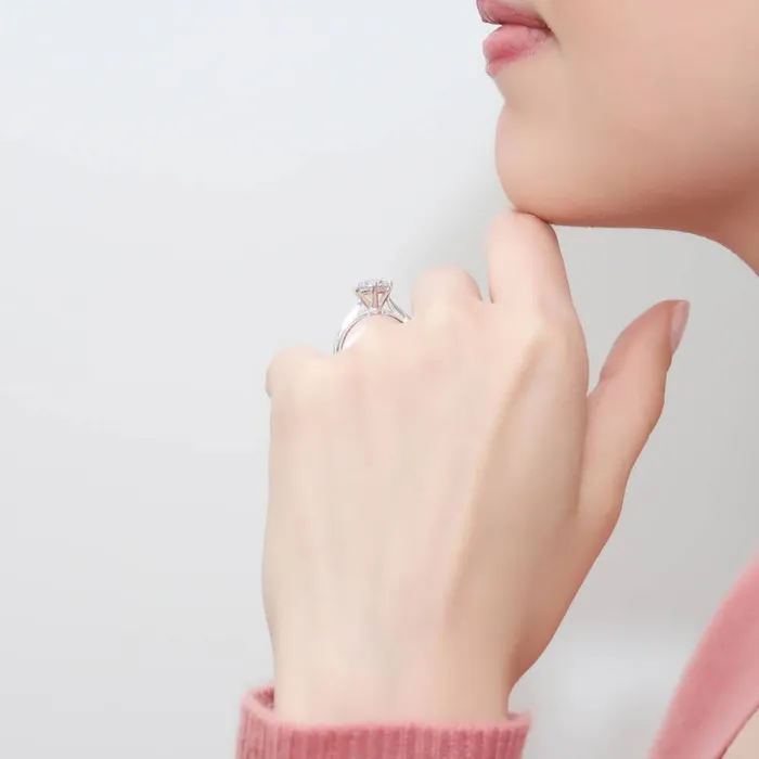 Solitaire 2ct CZ Ring Set in Sterling Silver BERRICLE Rings