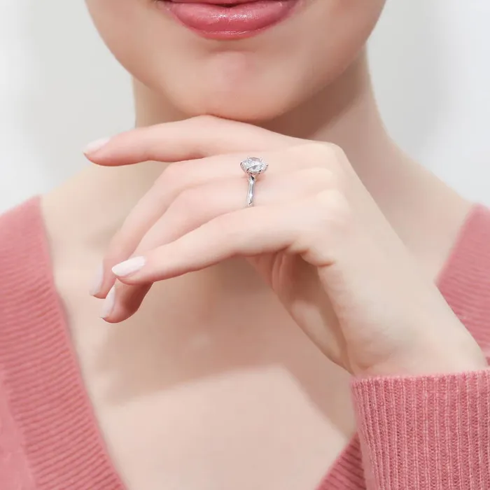Solitaire 2ct CZ Ring Set in Sterling Silver BERRICLE Rings