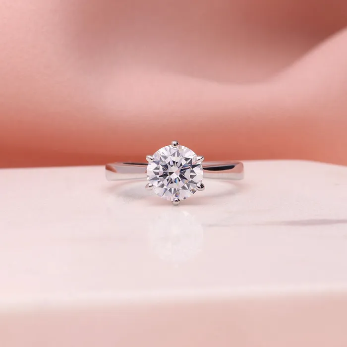 Solitaire 2ct CZ Ring Set in Sterling Silver BERRICLE Rings