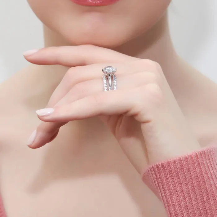 Solitaire 2ct CZ Ring Set in Sterling Silver BERRICLE Rings