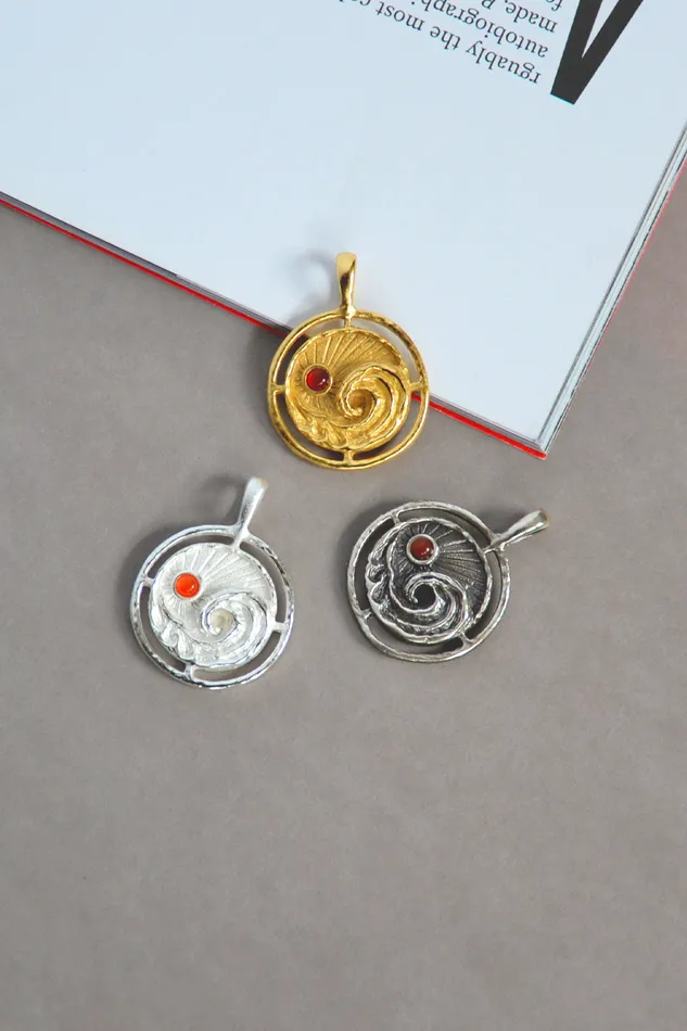 Sterling Silver Its a Balancing Act Sun and Wave Pendant Air Anchor Necklaces Sterling Silver Its a Balancing Act Sun and Wave Pendant Air Anchor Necklaces