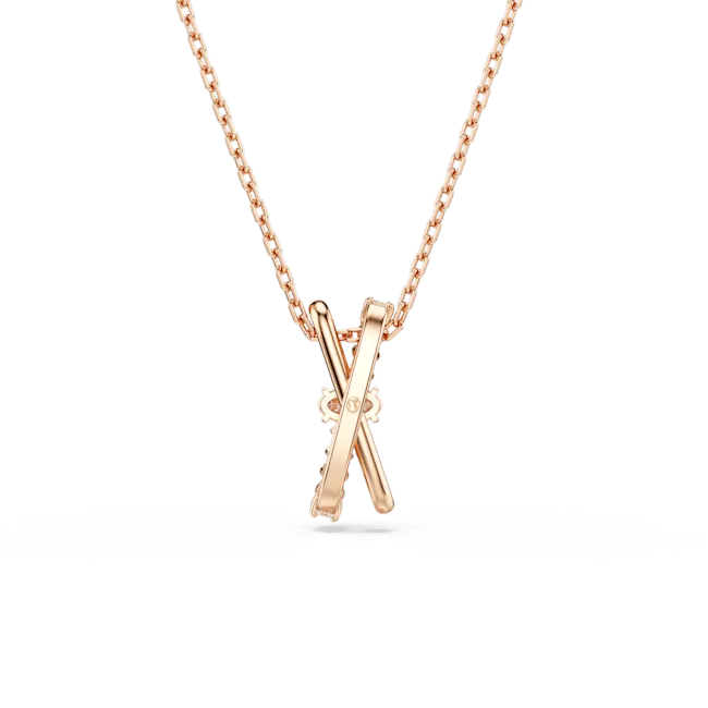 Swarovski Necklaces Swarovski Hyperbola Necklace Pendant Mixed Cuts Twist White Rose goldtone plated Swarovski Necklaces Swarovski Hyperbola Necklace Pendant Mixed Cuts Twist White Rose goldtone plated