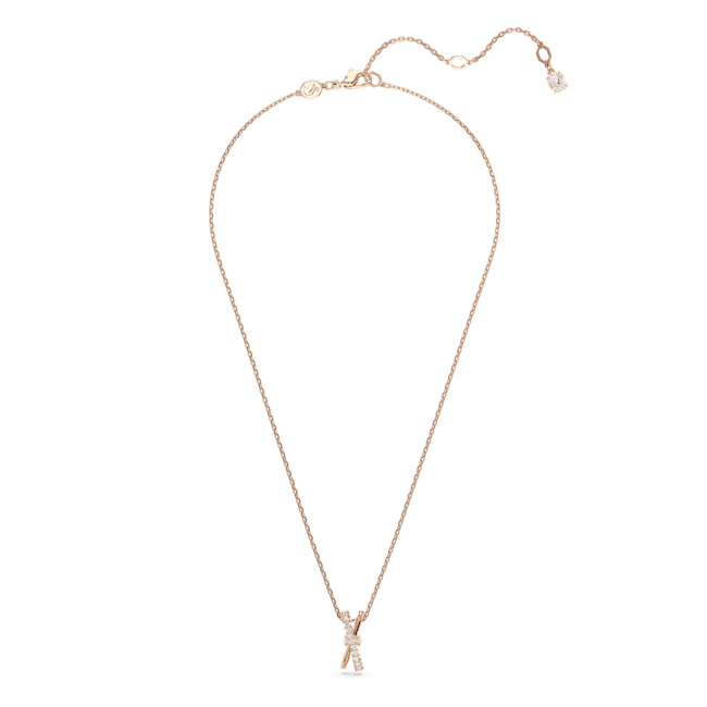Swarovski Necklaces Swarovski Hyperbola Necklace Pendant Mixed Cuts Twist White Rose goldtone plated