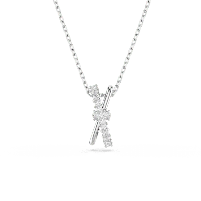 Swarovski Necklaces Swarovski Hyperbola Necklace Pendant Mixed Cuts Twist White Rose goldtone plated