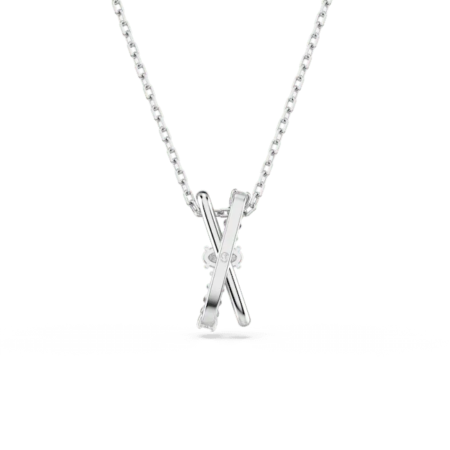 Swarovski Necklaces Swarovski Hyperbola Necklace Pendant Mixed Cuts Twist White Rose goldtone plated
