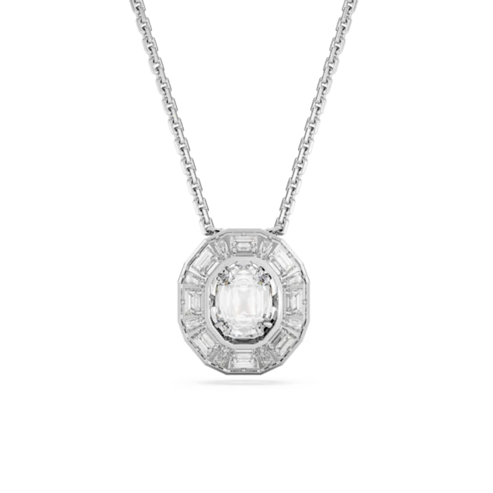 Swarovski Necklaces Swarovski Mesmera Necklace Octagon cut Small White Rhodium plated Swarovski Necklaces Swarovski Mesmera Necklace Octagon cut Small White Rhodium plated