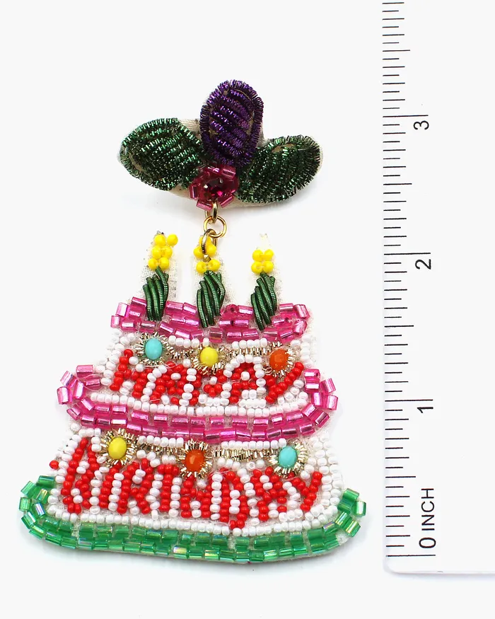 UPDATED102024 Earrings Birthday Cake Beaded Earrings UPDATED102024 Earrings Birthday Cake Beaded Earrings