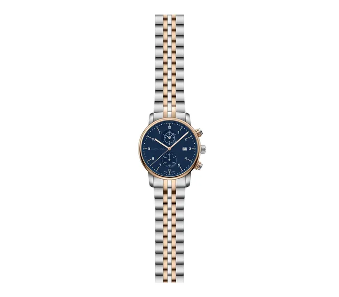 Wenger Earrings Wenger Urban Classic Chrono Gents Blue Dial Stainless Steel Silver Rose Gold Watch