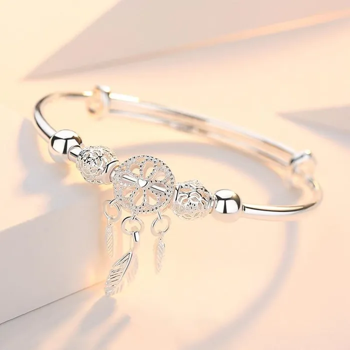 wickedafstore Bracelets 925 Sterling Silver Dreamcatcher Bracelet