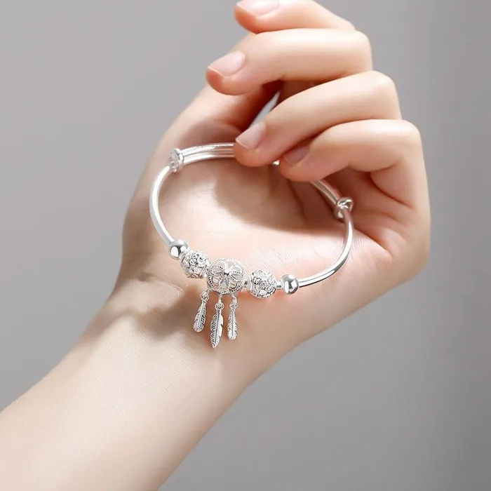wickedafstore Bracelets 925 Sterling Silver Dreamcatcher Bracelet