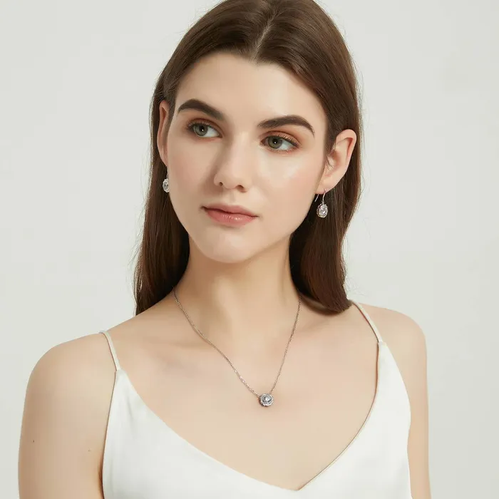 Woven Solitaire 125ct Bezel CZ Necklace in Sterling Silver BERRICLE Necklaces