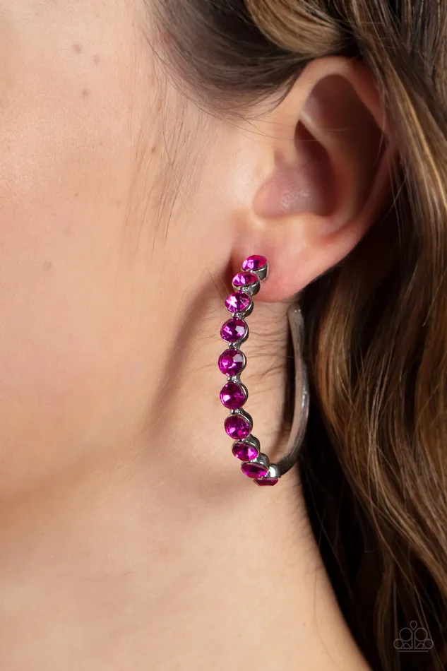 All Eyes On U Jewelry Paparazzi Accessories Earrings Photo Finish Pink Paparazzi Earrings
