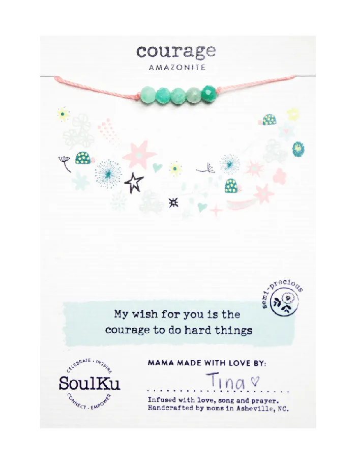 Amazonite Little Wishes KIDS Necklace for Courage SoulKu Necklaces