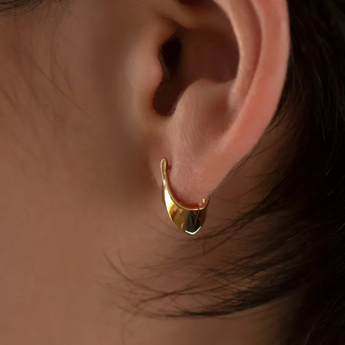 ARTEMER Earrings Gold Edgy Huggie Earrings