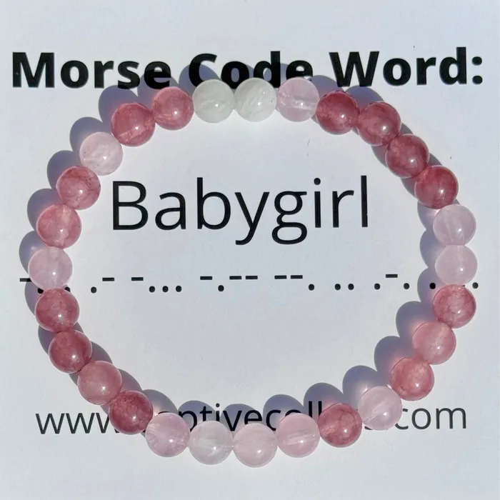 Babygirl Morse Code Bracelet Captive Collars Bracelets