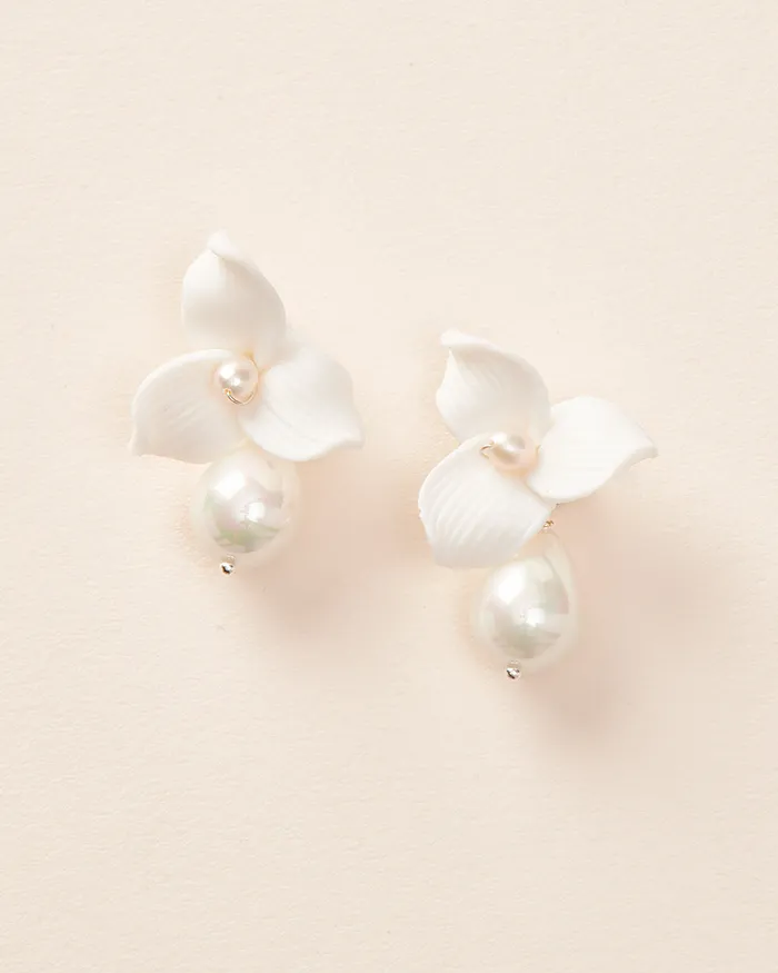 Blossom Pearl Drop Earrings Dareth Colburn Earrings