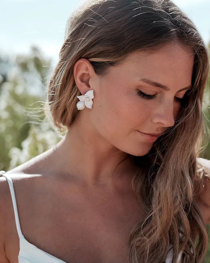 Blossom Pearl Drop Earrings Dareth Colburn Earrings
