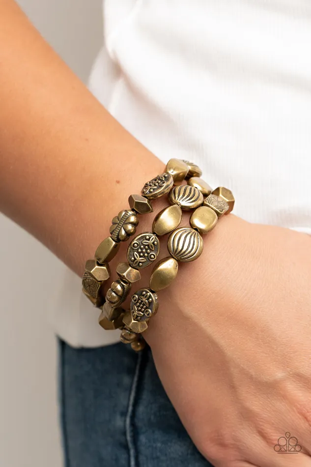 Bracelets All Eyes On U Jewelry Paparazzi Accessories Charmingly Cottagecore Brass Paparazzi Bracelet