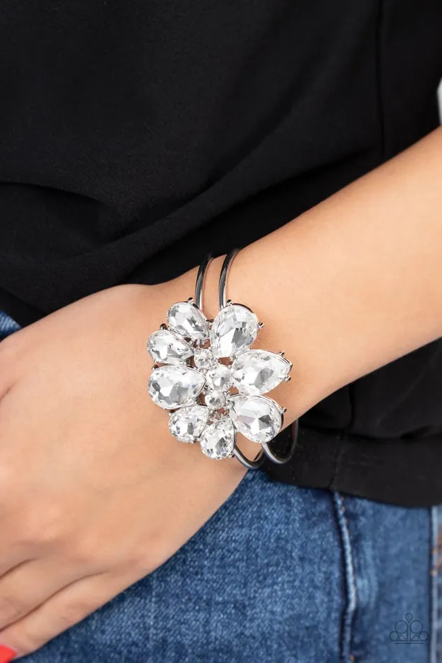 Bracelets All Eyes On U Jewelry Paparazzi Accessories DAUNTLESS is More White Paparazzi Bracelet