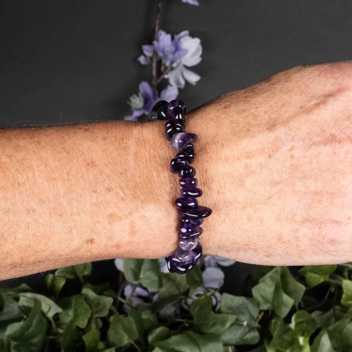 Bracelets InnerVision Crystals Amethyst Chip Bracelet