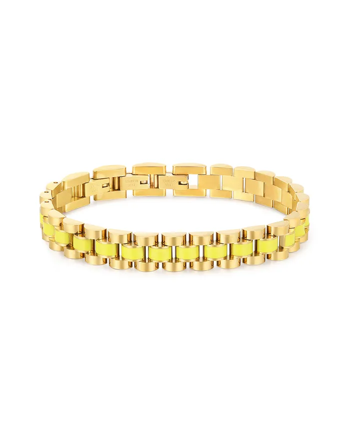 Bracelets Luv Aj Timepiece Bracelet Neon Yellow Gold