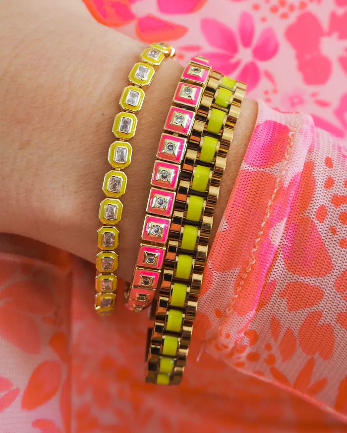 Bracelets Luv Aj Timepiece Bracelet Neon Yellow Gold Bracelets Luv Aj Timepiece Bracelet Neon Yellow Gold