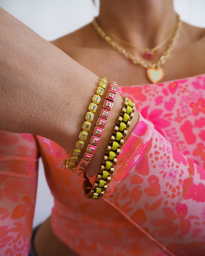 Bracelets Luv Aj Timepiece Bracelet Neon Yellow Gold Bracelets Luv Aj Timepiece Bracelet Neon Yellow Gold