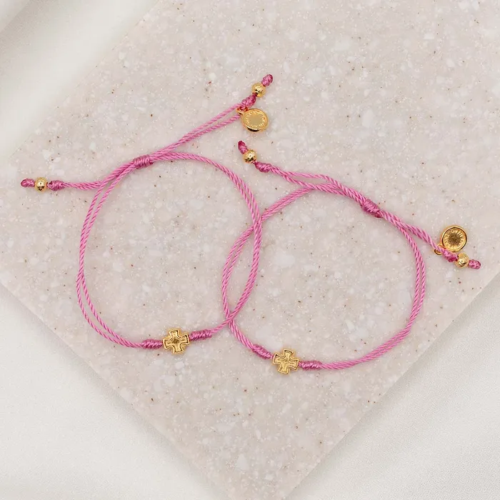 Bracelets My Saint My Hero Together in Prayer for a Cure Breast Cancer Awareness Bracelet Set