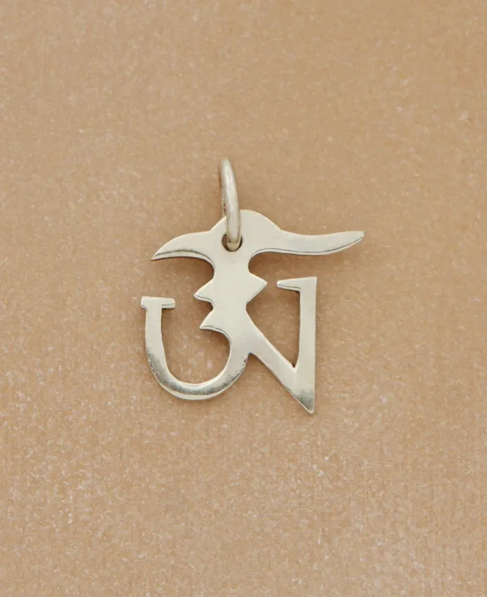 Buddha Groove Necklaces Sterling Silver Tibetan Om Pendant Nepal