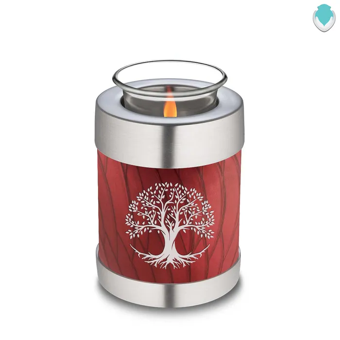 Candle Holder Embrace Pearl Candy Red Tree of Life Cremation Urn GetUrns Necklaces