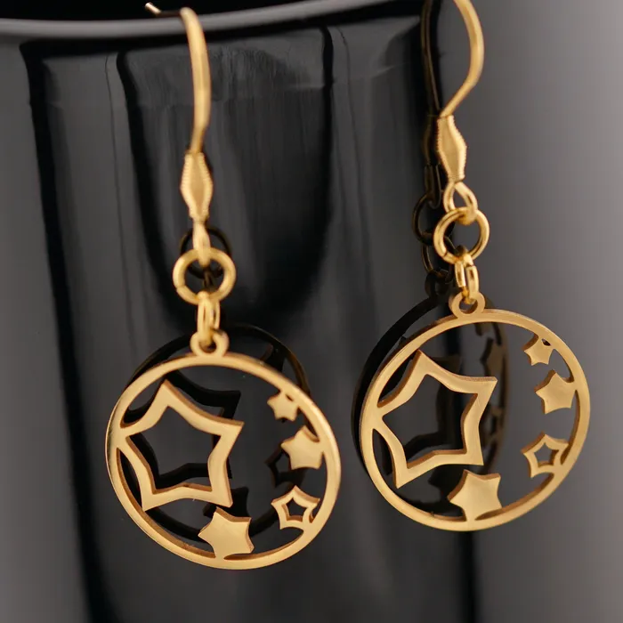 Captive Collars Earrings Gold Star Earrings