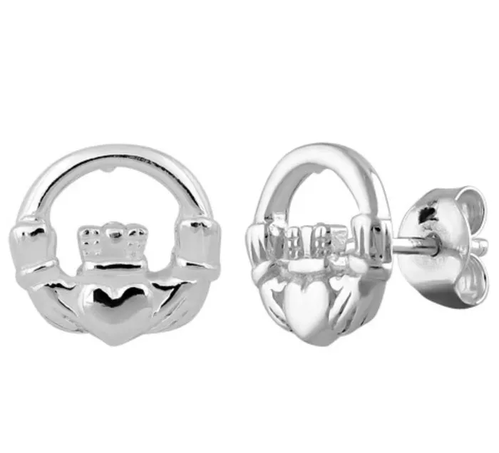 Captive Collars Earrings Sterling Silver Claddagh Earrings
