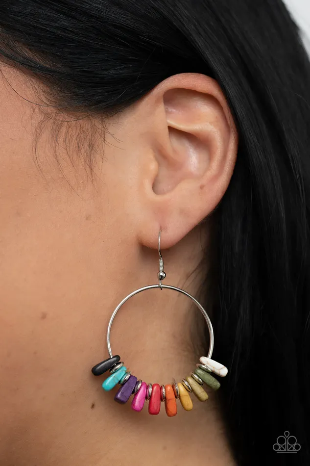 Earrings All Eyes On U Jewelry Paparazzi Accessories Earthy Ensemble Multicolor Paparazzi Earrings