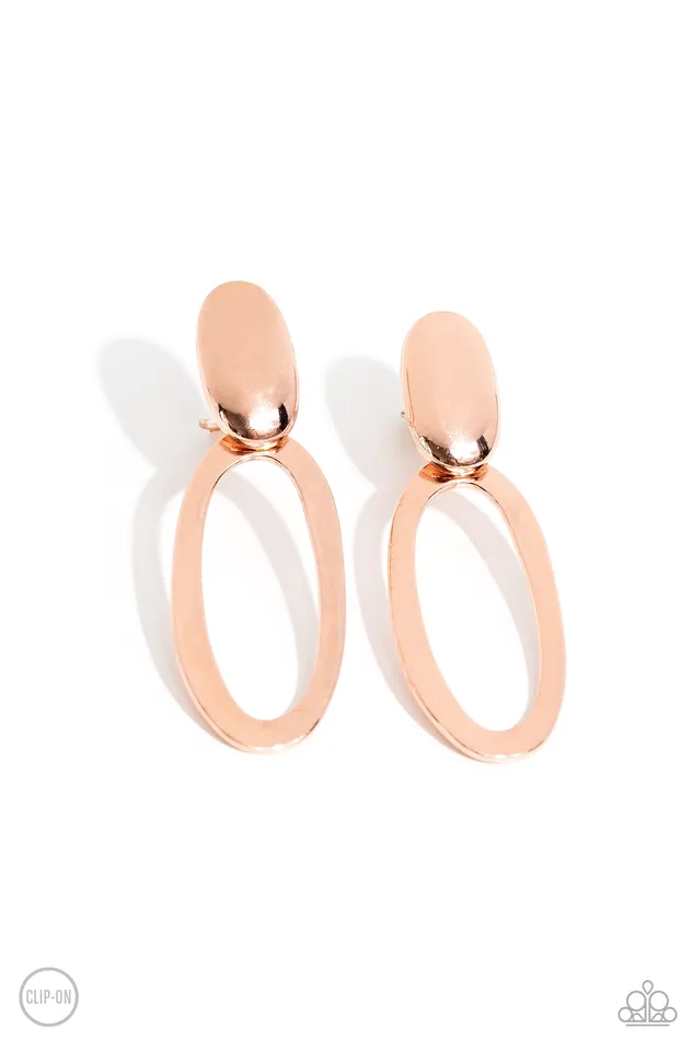 Earrings All Eyes On U Jewelry Paparazzi Accessories Pull OVAL Copper Paparazzi Earrings Earrings All Eyes On U Jewelry Paparazzi Accessories Pull OVAL Copper Paparazzi Earrings