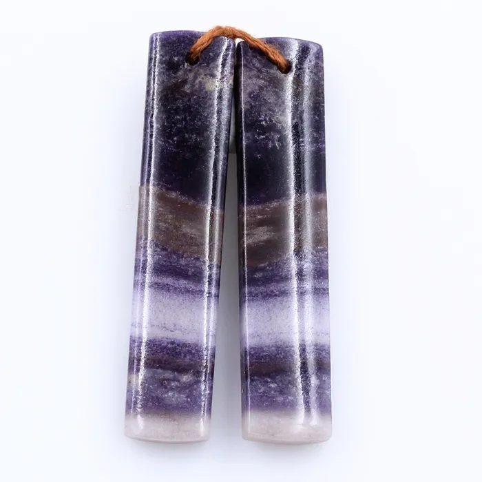 Earrings Intrinsic Trading Natural Purple Opal Earring Pair Rectangle Cabochon Cab Pair Drilled Matched Earrings Bead Pair Stone
