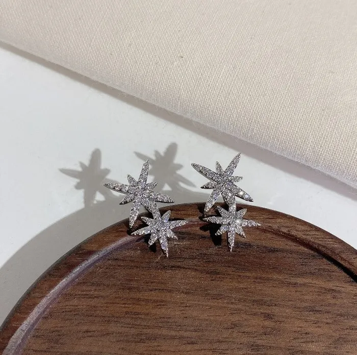 EightPointed Star Dangle Earrings Refined by AnnaKaci Earrings EightPointed Star Dangle Earrings Refined by AnnaKaci Earrings