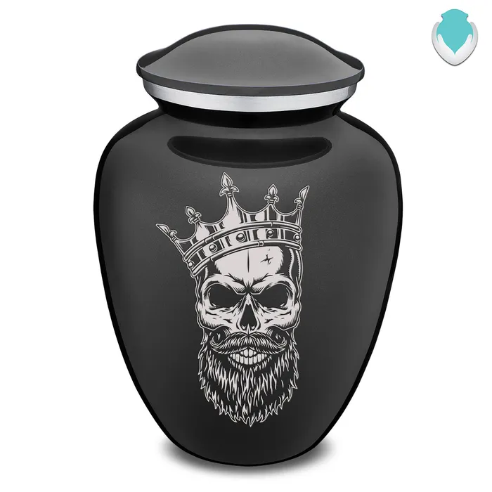 GetUrns Rings Adult Embrace Charcoal Skull Cremation Urn
