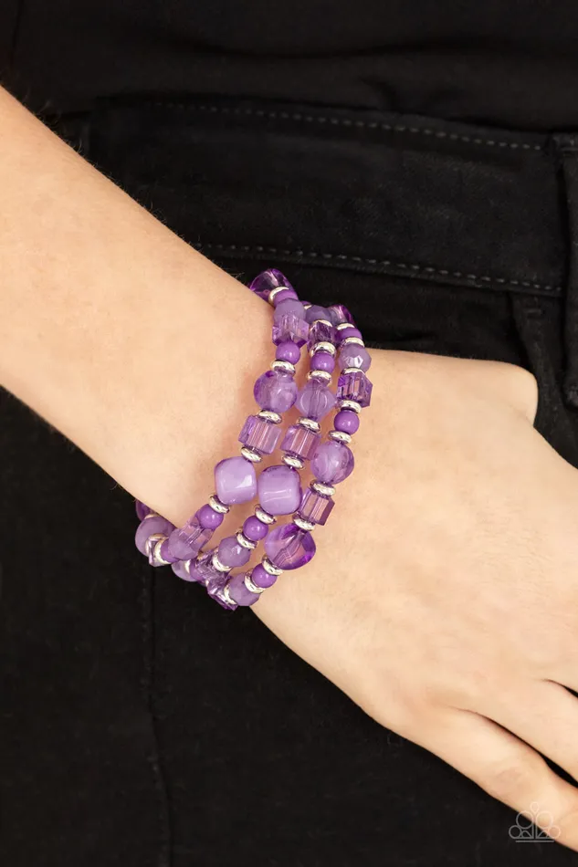 Girly Girl Glimmer Purple Paparazzi Bracelet All Eyes On U Jewelry Paparazzi Accessories Bracelets