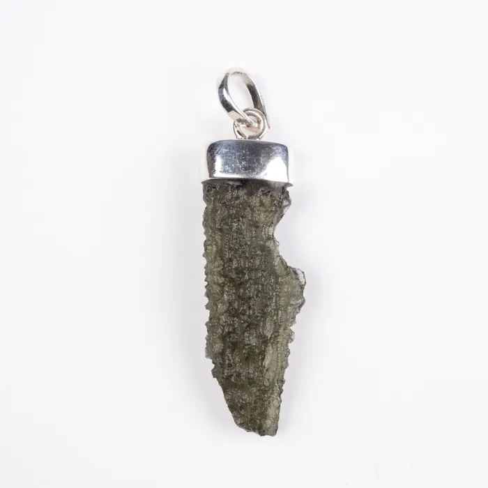InnerVision Crystals Necklaces Moldavite Pendant 393 g 48x12mm 925 Silver
