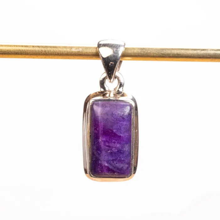 InnerVision Crystals Necklaces Sugilite Pendant 304 g 26x10mm 925 Silver
