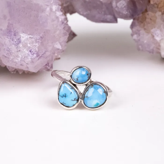 InnerVision Crystals Rings Golden Hill Turquoise Ring 8x6mm Size 7 925 Silver InnerVision Crystals Rings Golden Hill Turquoise Ring 8x6mm Size 7 925 Silver