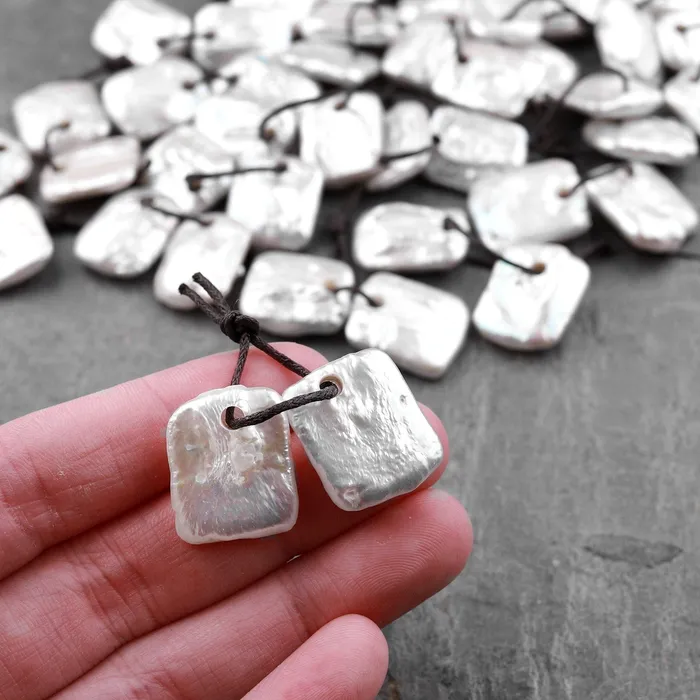 Intrinsic Trading Earrings Large White Square Coin Pearl Earrings Drilled Genuine Natural Freshwater Pearl Matched Pair Intrinsic Trading Earrings Large White Square Coin Pearl Earrings Drilled Genuine Natural Freshwater Pearl Matched Pair