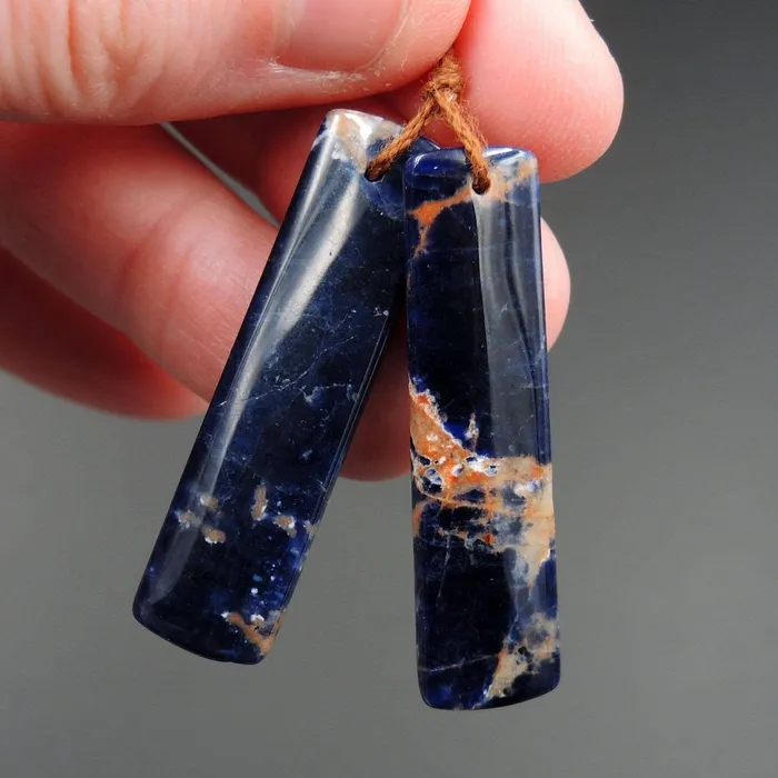 Intrinsic Trading Earrings Natural African Orange Sodalite Rectangle Cabochon Cab Pair Drilled Matched Earrings Bead Pair Natural Stone E2295 Intrinsic Trading Earrings Natural African Orange Sodalite Rectangle Cabochon Cab Pair Drilled Matched Earrings Bead Pair Natural Stone E2295
