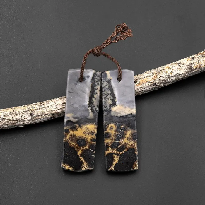 Intrinsic Trading Earrings Natural Wild Horse Picture Jasper Flat Rectangle Earring Pair Cabochon Cab Drilled Matched Gemstone Bead Pair A1 Intrinsic Trading Earrings Natural Wild Horse Picture Jasper Flat Rectangle Earring Pair Cabochon Cab Drilled Matched Gemstone Bead Pair A1