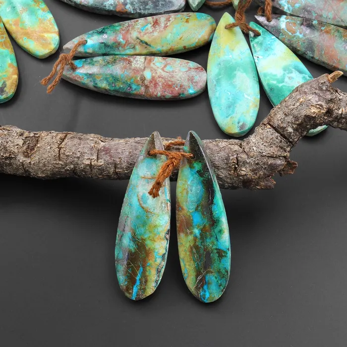 Intrinsic Trading Natural Chrysoco7la Earring Pair Gemstone Drilled Teardrop Matched Gemstone Beads From Australia A7 Earrings Intrinsic Trading Natural Chrysoco7la Earring Pair Gemstone Drilled Teardrop Matched Gemstone Beads From Australia A7 Earrings